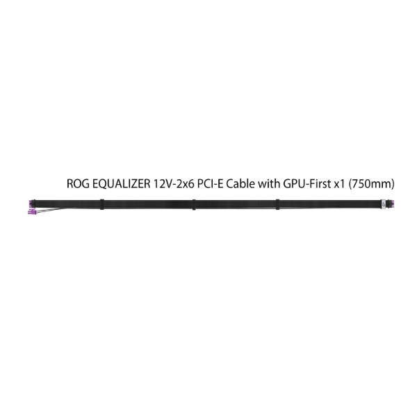 Фото - Кабель живлення для відеокарти Asus ROG Equalizer 12V-2x6 ATX 3.1 & PCIe 5.1 Black (90YE00BN-B0QA00)